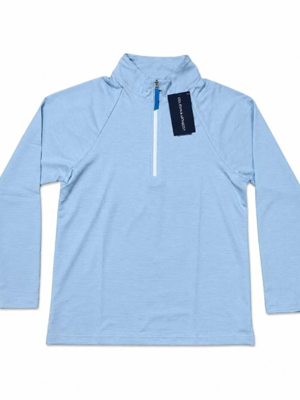 Devon & Jones Women's Light Blue Quarter Zip
